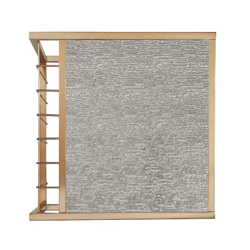 Satztische mit strukturierter Spiegelplatte und Champagner-Gold-Finish
