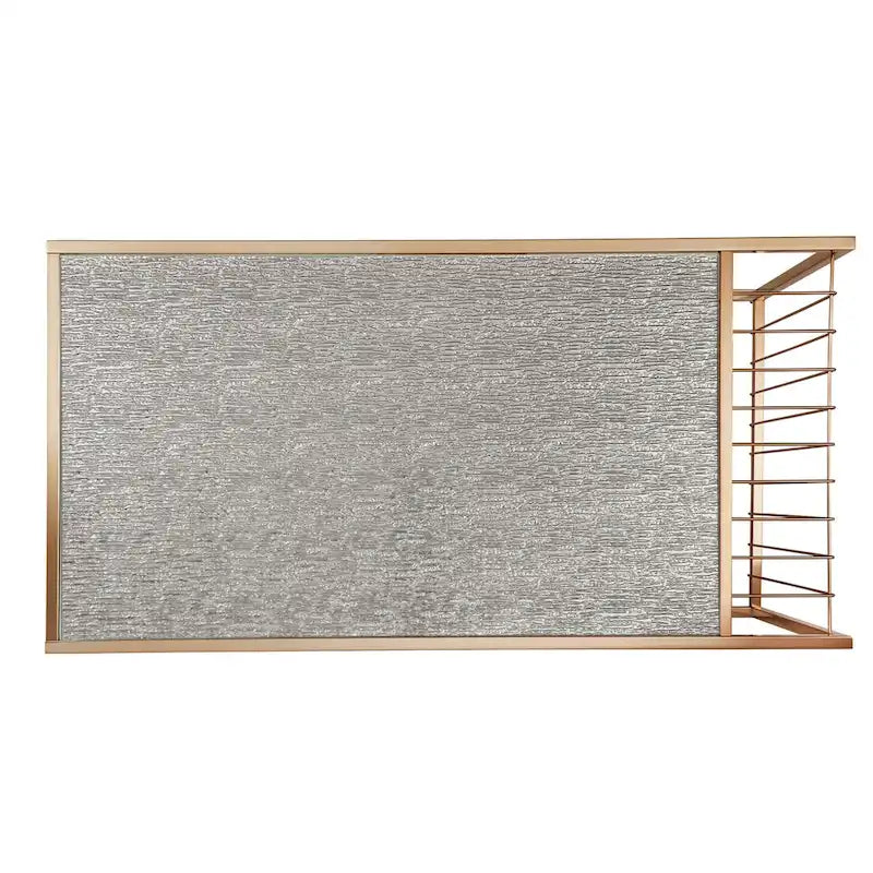 Satztische mit strukturierter Spiegelplatte und Champagner-Gold-Finish