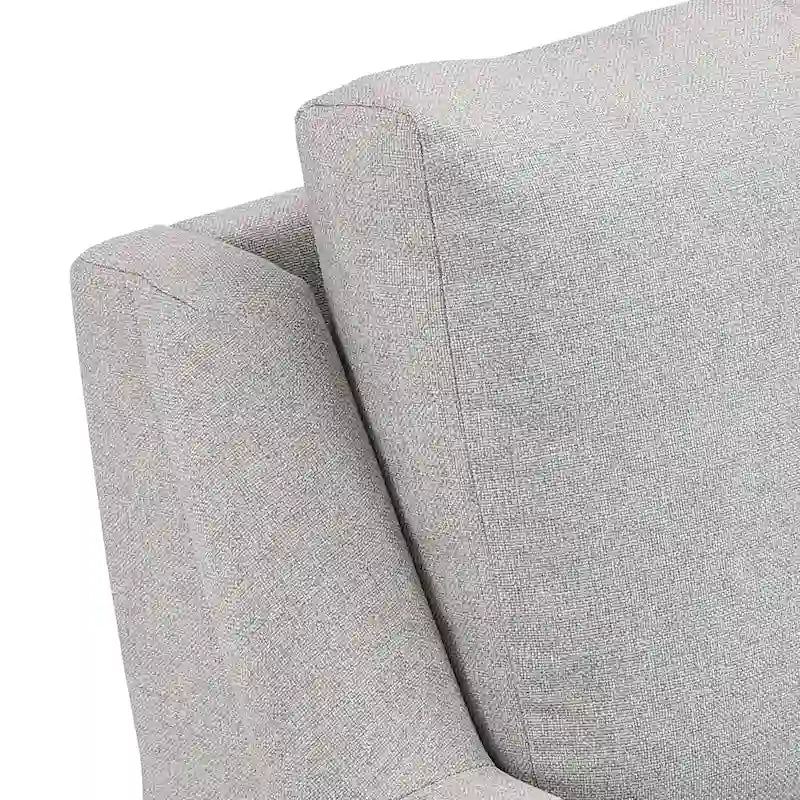 Grey Fabric Sofa with Gold Metal Legs
