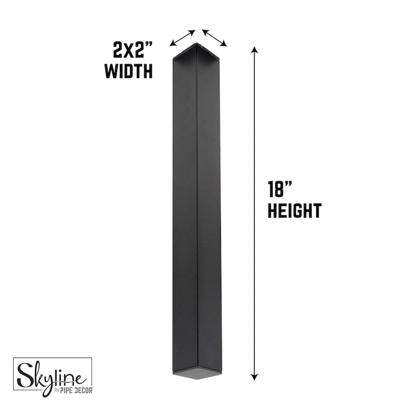 Matte Black Steel Modern Living Room Table Legs Set of 4