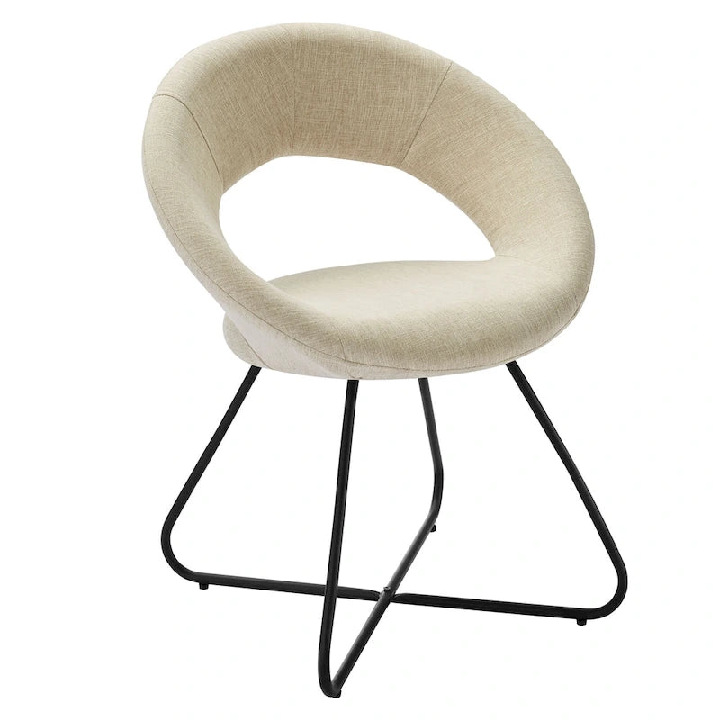 Upholstered Fabric Dining Chair Set of 2