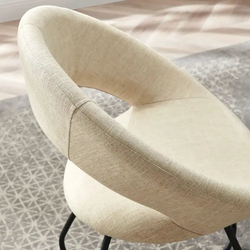 Lot de 2 chaises de salle à manger rembourrées en tissu