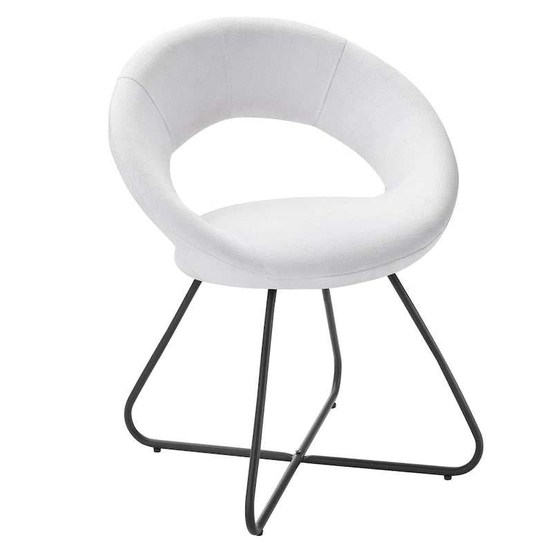 Lot de 2 chaises de salle à manger rembourrées en tissu