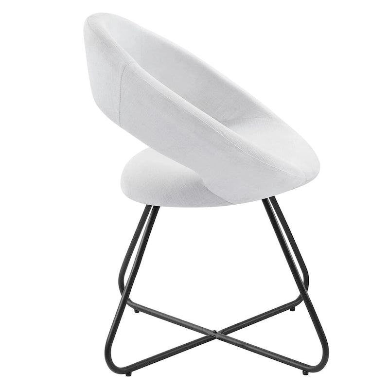 Lot de 2 chaises de salle à manger rembourrées en tissu