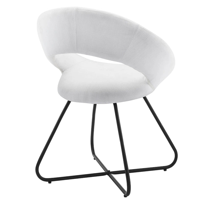 Lot de 2 chaises de salle à manger rembourrées en tissu