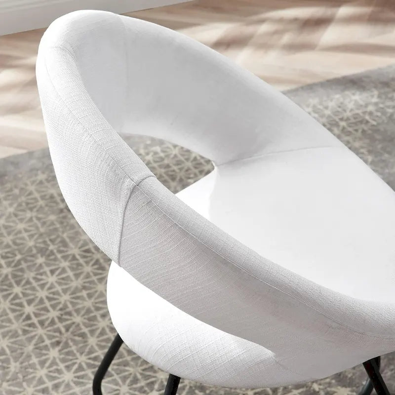 Lot de 2 chaises de salle à manger rembourrées en tissu
