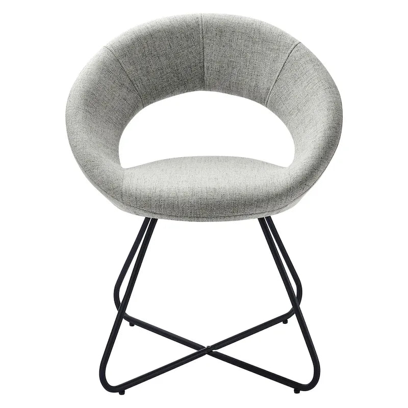 Lot de 2 chaises de salle à manger rembourrées en tissu