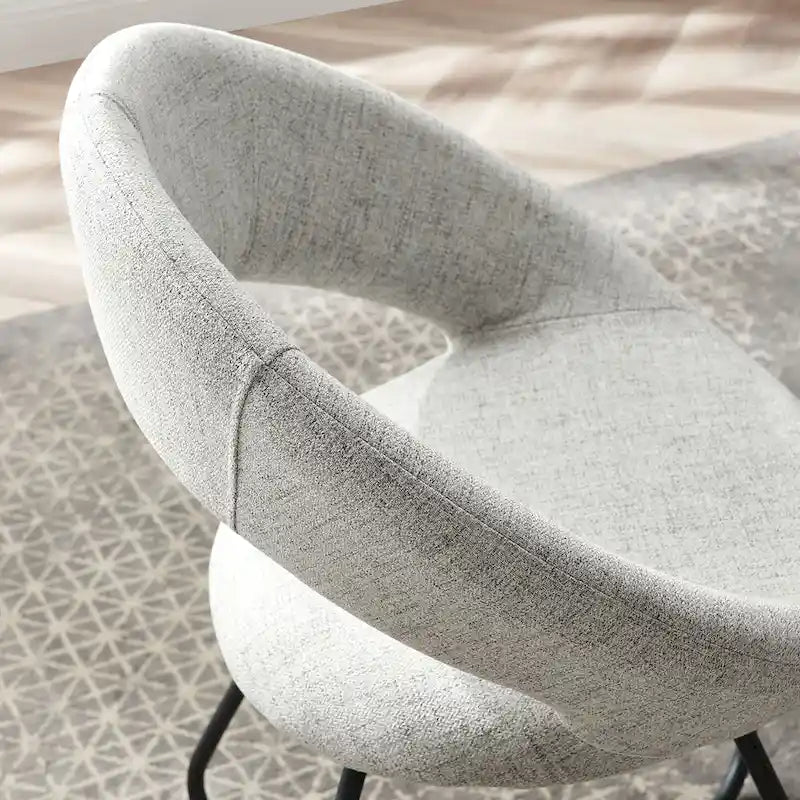 Lot de 2 chaises de salle à manger rembourrées en tissu