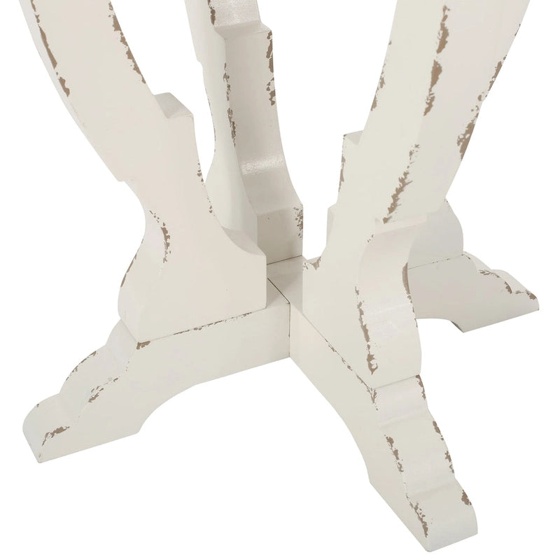 French Country Accent Table with Round Top
