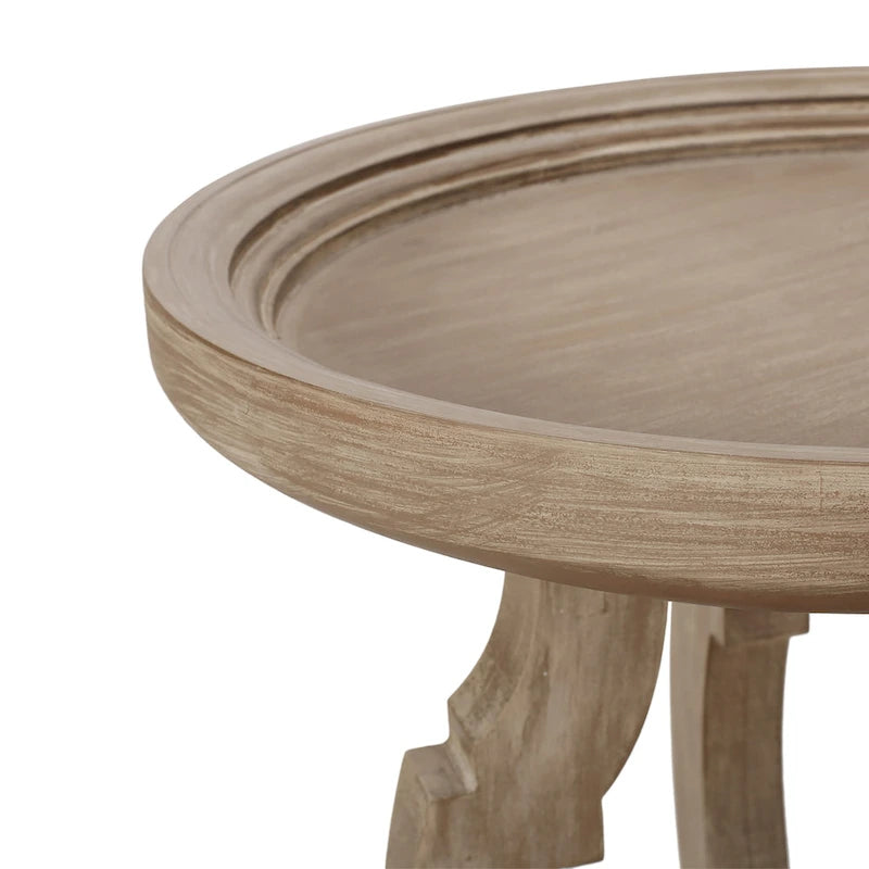 French Country Accent Table with Round Top