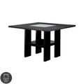 54-inch Square Light-up Counter Height Wood Dining Table