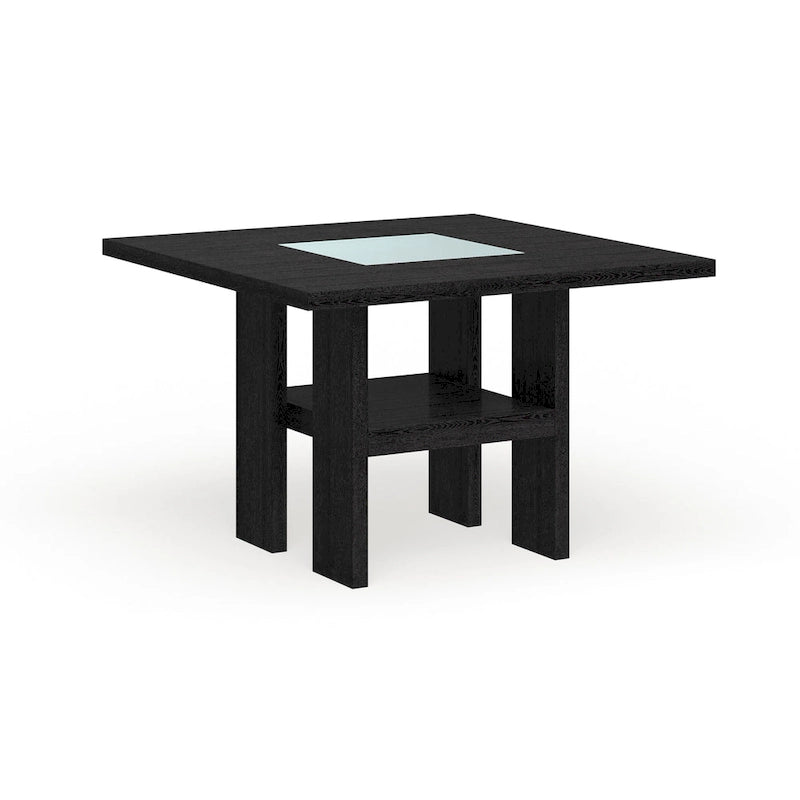 54-inch Square Light-up Counter Height Wood Dining Table