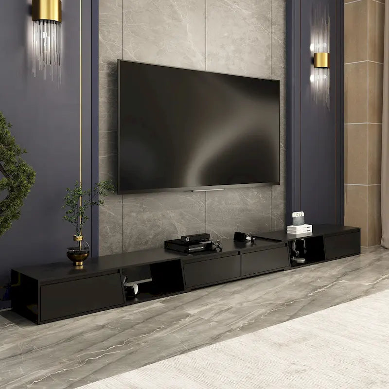Móvel de TV moderno extensível, ajustável, para televisores até 120