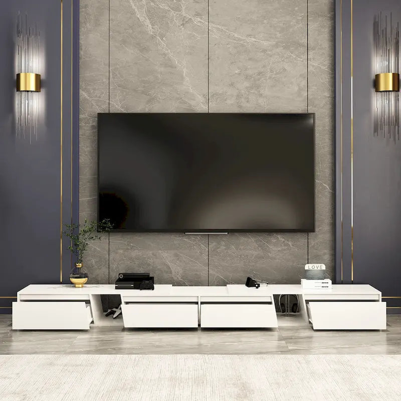 Móvel de TV moderno extensível, ajustável, para televisores até 120