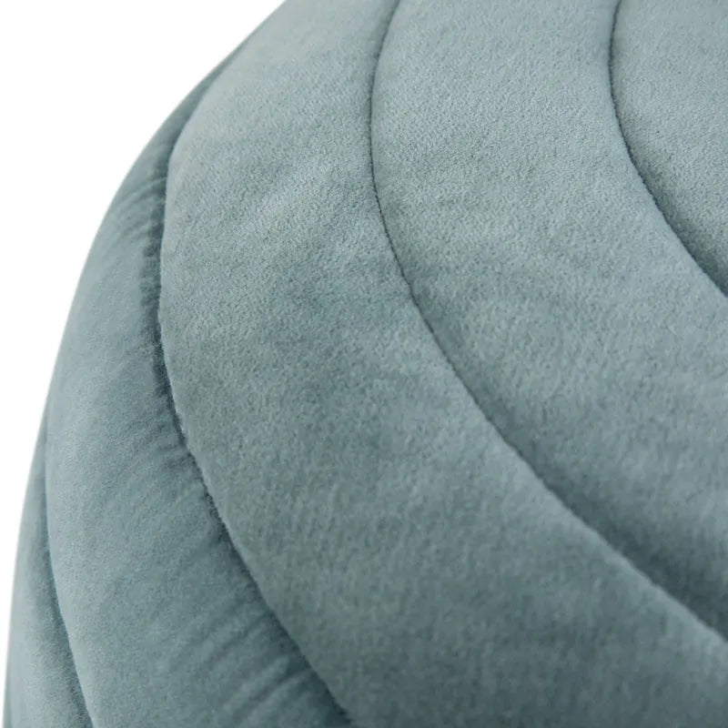 Boho Round Pouf in Velvet Fabric
