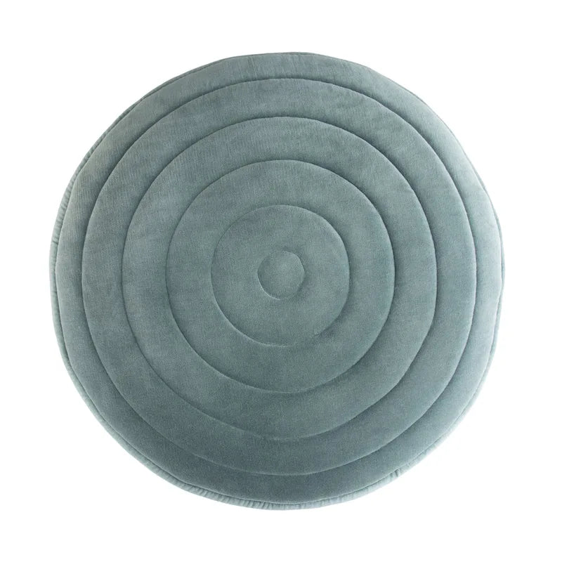 Pouf rotondo boho in tessuto di velluto