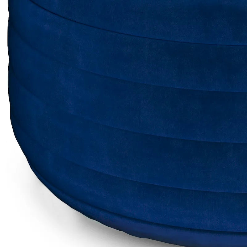 Pouf rotondo boho in tessuto di velluto
