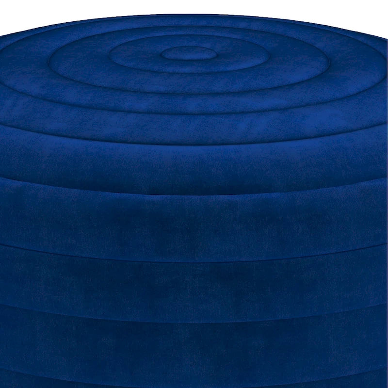 Pouf rotondo boho in tessuto di velluto