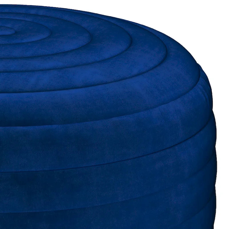 Pouf rotondo boho in tessuto di velluto