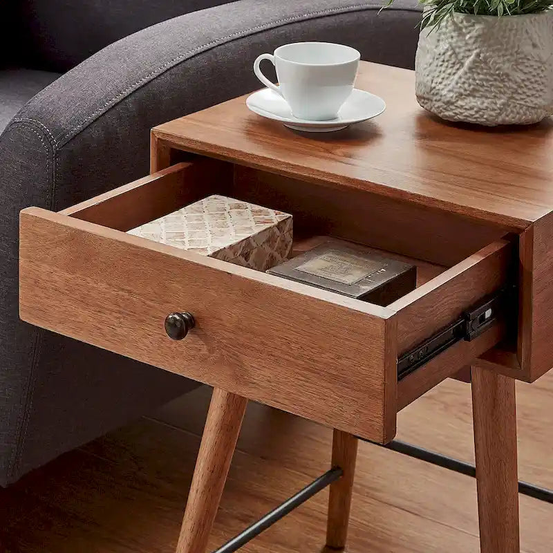Wood 1-drawer End Table