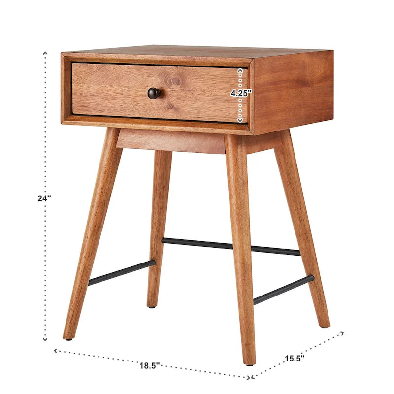 Wood 1-drawer End Table