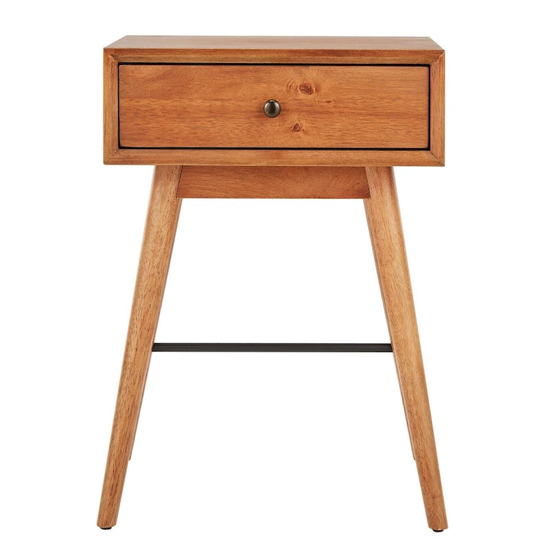 Table d'appoint en bois à 1 tiroir