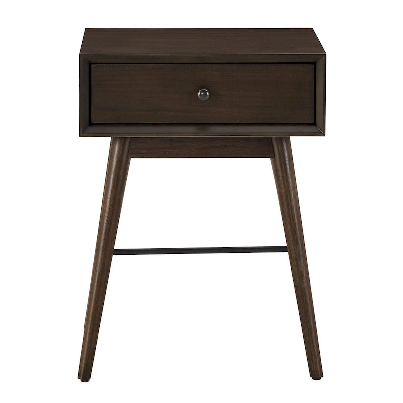 Table d'appoint en bois à 1 tiroir