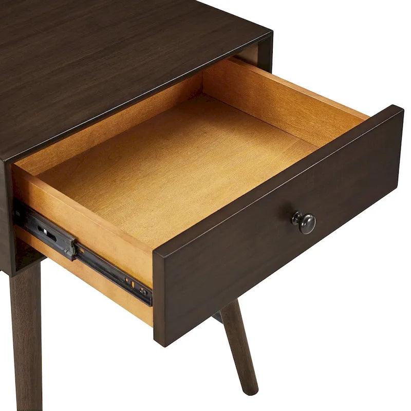 Table d'appoint en bois à 1 tiroir