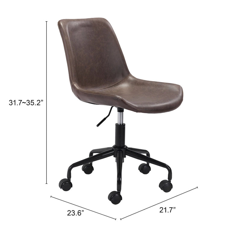 Sedia da ufficio marrone