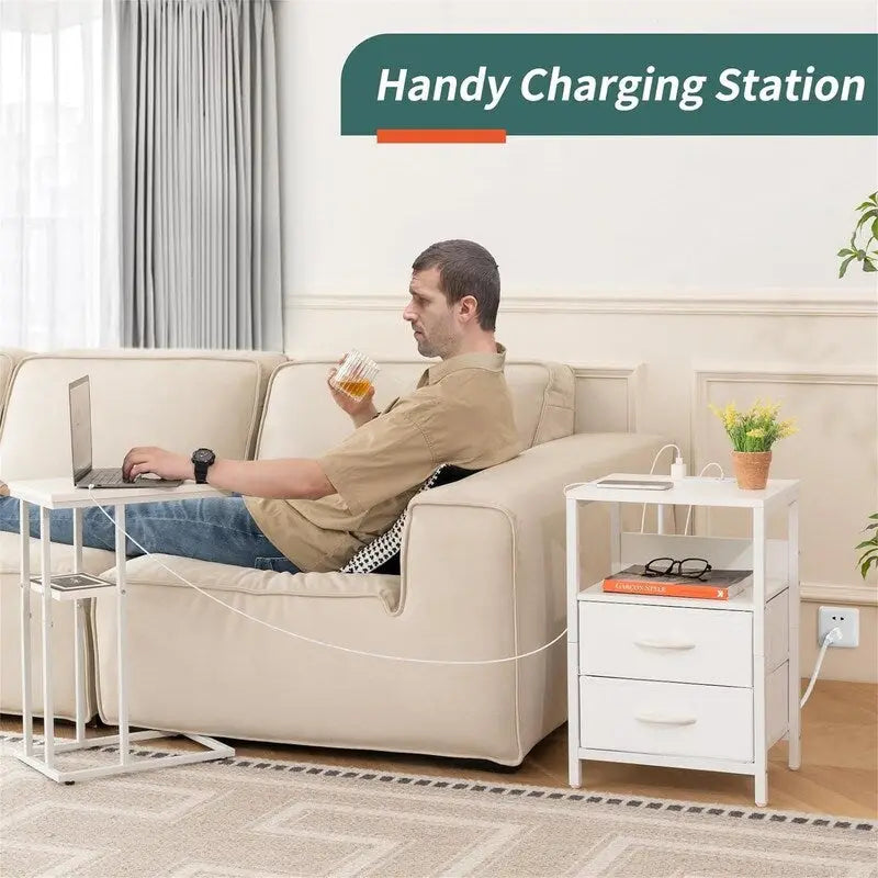 Nightstand with Charging Station