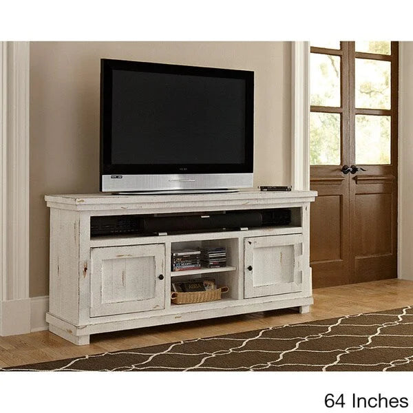 Distressed White Entertainment Collection