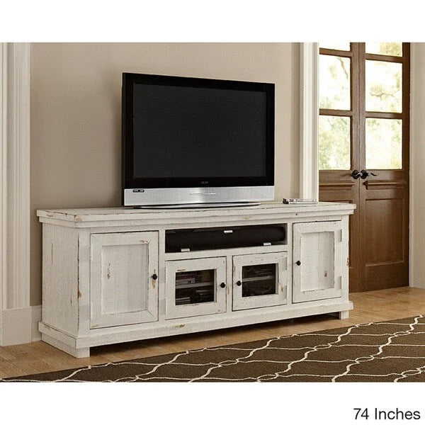 Distressed White Entertainment Collection