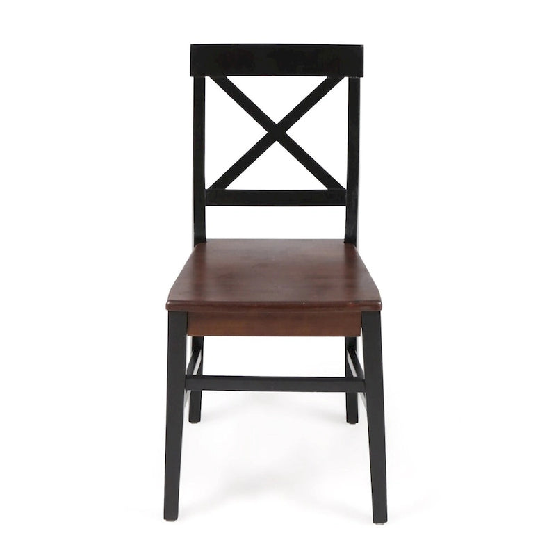 Farmhouse Acacia Wood Dining Chairs set of 2