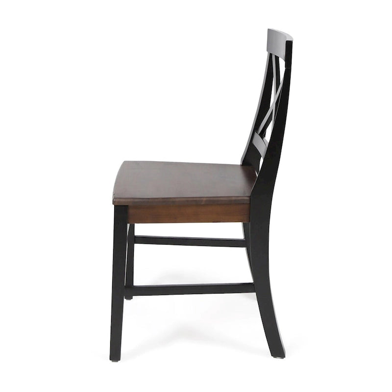 Farmhouse Acacia Wood Dining Chairs set of 2