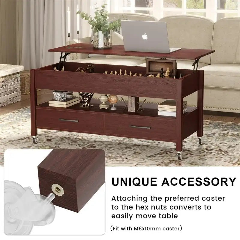 Table basse relevable - 19.7P x 43.3L x 24.8H