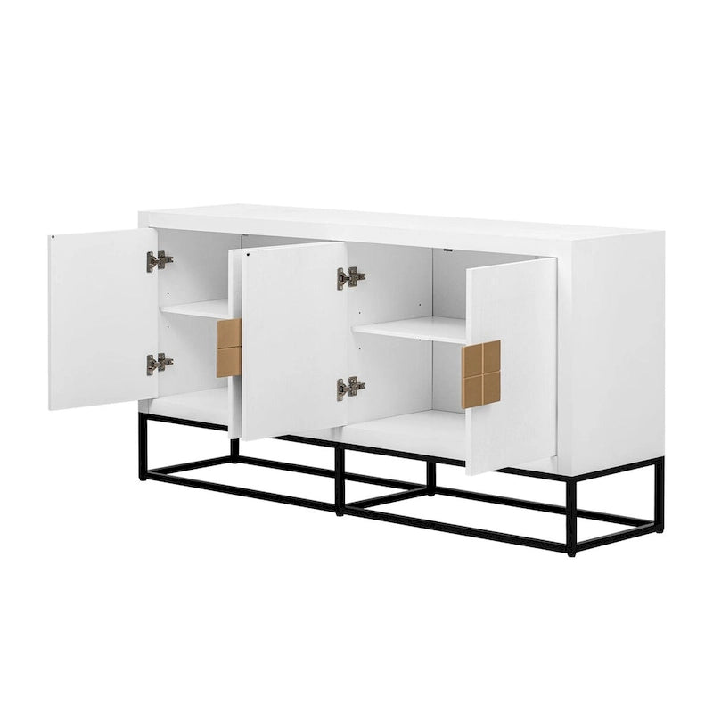 Modern Sideboard with Unique Support Legs and Adjustable Shelves