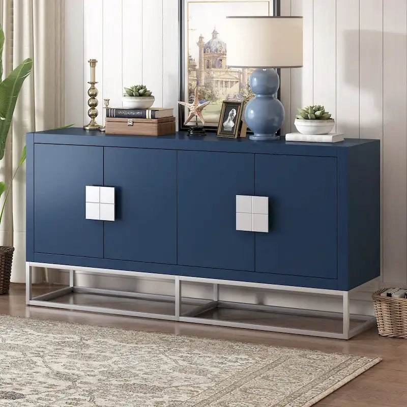 Modern Sideboard with Unique Support Legs and Adjustable Shelves