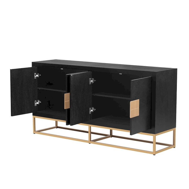 Modern Sideboard with Unique Support Legs and Adjustable Shelves