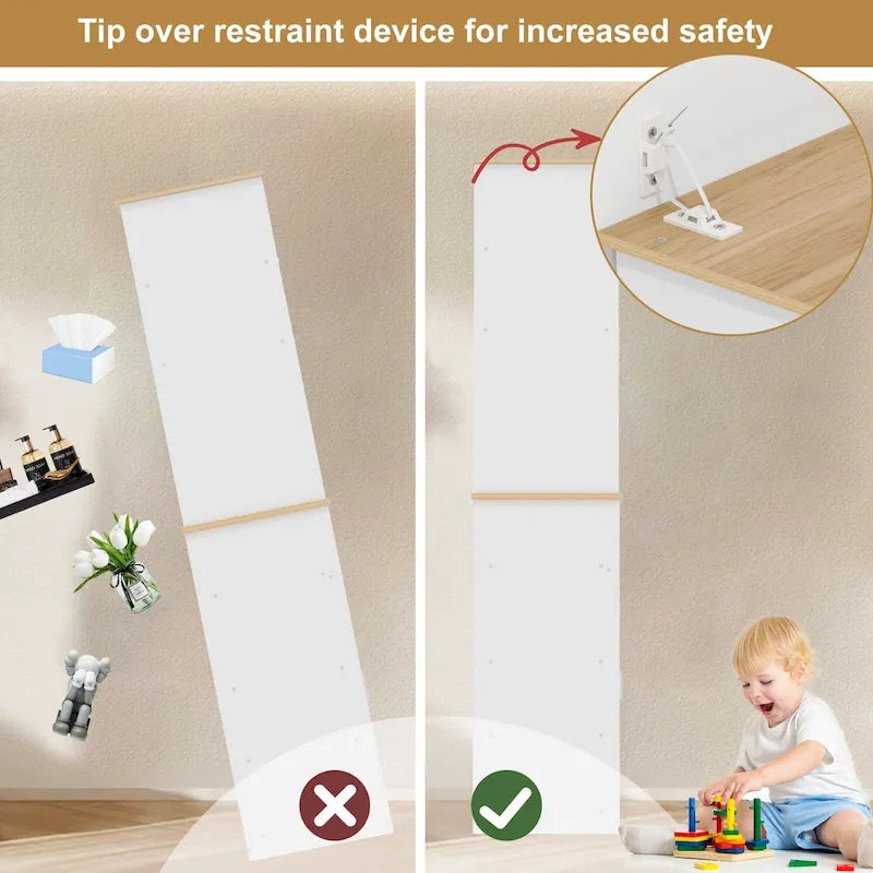 Mobiletto freestanding alto da 72 in lino, grande mobile contenitore da pavimento per casa, cucina, bagno e soggiorno, bianco